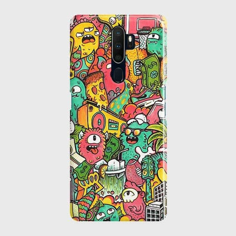 Oppo A5 2020 Cover - Matte Finish - Candy Colors Trendy Sticker Collage Printed Hard Case with Life Time Colors Guarantee(1)(1b28) B (38) 1 ( Fast Delivery )