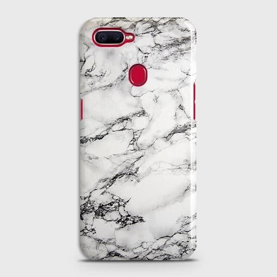 Oppo A12 Cover - Matte Finish - Trendy Mysterious White Marble Printed Hard Case with Life Time Colors Guarantee ( Fast Delivery )