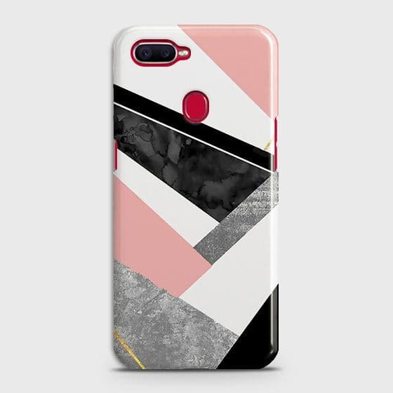 Oppo A11K Cover - Matte Finish - Geometric Luxe Marble Trendy Printed Hard Case with Life Time Colors Guarantee ( Fast Delivery )