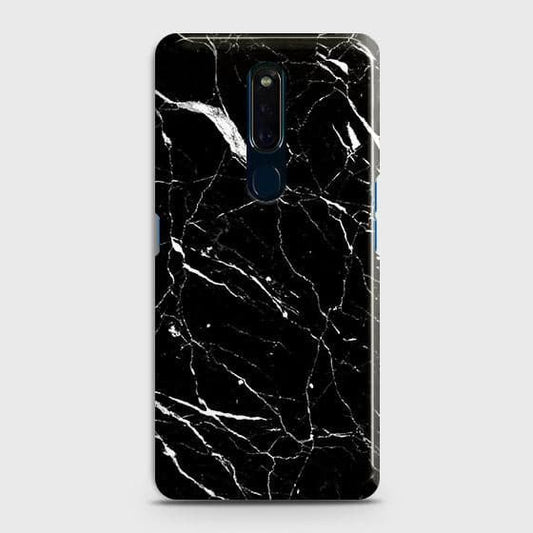 Oppo F11 Cover - Trendy Black Marble Printed Hard Case with Life Time Colors Guarantee (Fast Delivery)