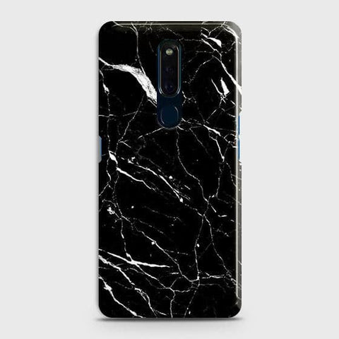 Oppo F11 Cover - Trendy Black Marble Printed Hard Case with Life Time Colors Guarantee (Fast Delivery)