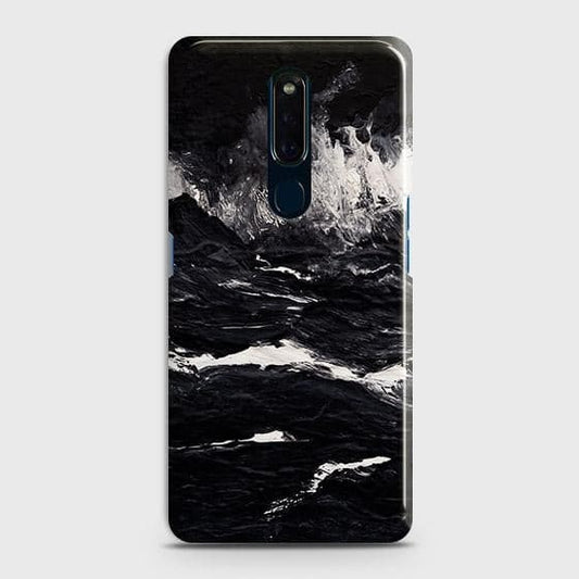 Oppo F11 Cover - Black Ocean Marble Trendy Printed Hard Case with Life Time Colors Guarantee (Fast Delivery)