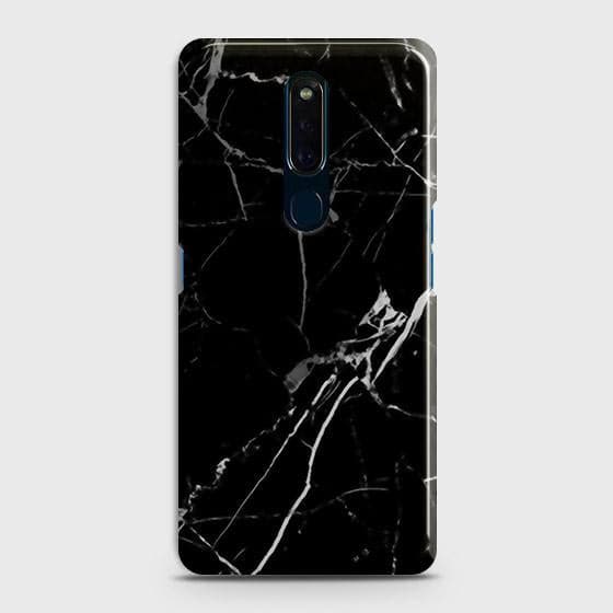 Oppo F11 Cover - Black Modern Classic Marble Printed Hard Case with Life Time Colors Guarantee(1) ( Fast Delivery )