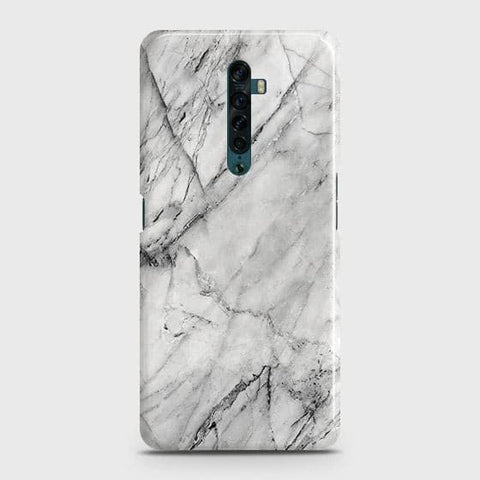 Oppo Reno 2 Cover - Matte Finish - Trendy White Floor Marble Printed Hard Case with Life Time Colors Guarantee ( Fast Delivery )