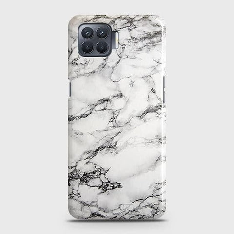 Oppo F17 Pro Cover - Matte Finish - Trendy Mysterious White Marble Printed Hard Case with Life Time Colors Guarantee (Fast Delivery)