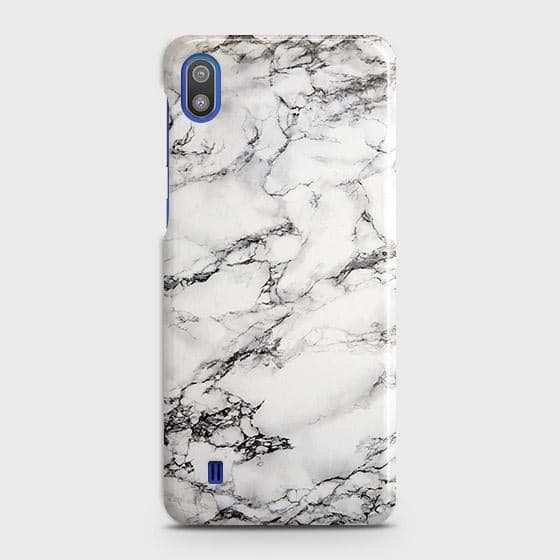 SAMSUNG GALAXY A10 Cover - Matte Finish - Trendy Mysterious White Marble Printed Hard Case with Life Time Colors Guarantee (Fast Delivery)