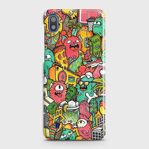 SAMSUNG GALAXY A10 Cover - Matte Finish - Candy Colors Trendy Sticker Collage Printed Hard Case with Life Time Colors Guarantee b60 ( Fast Delivery )