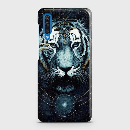 SAMSUNG GALAXY A30s Cover - Vintage Galaxy Tiger Printed Hard Case with Life Time Colors Guarantee ( Fast Delivery )