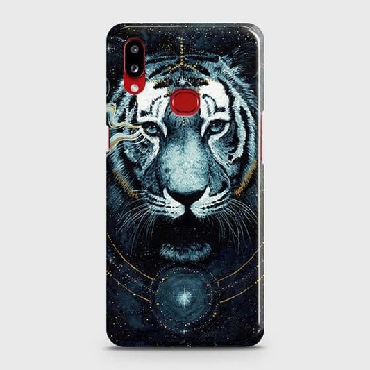 Samsung Galaxy A10s Cover - Vintage Galaxy Tiger Printed Hard Case with Life Time Colors Guarantee(1) - ( Fast Delivery )