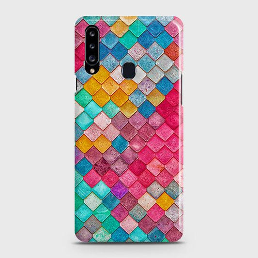 Samsung Galaxy A20s Cover - Chic Colorful Mermaid Printed Hard Case with Life Time Colors Guarantee ( Fast Delivery )