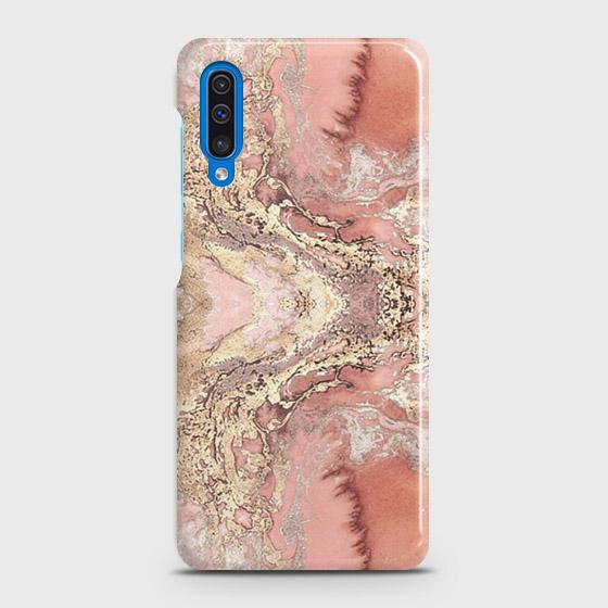 Samsung Galaxy A30s Cover - Trendy Chic Rose Gold Marble Printed Hard Case with Life Time Colors Guarantee (Fast Delivery)