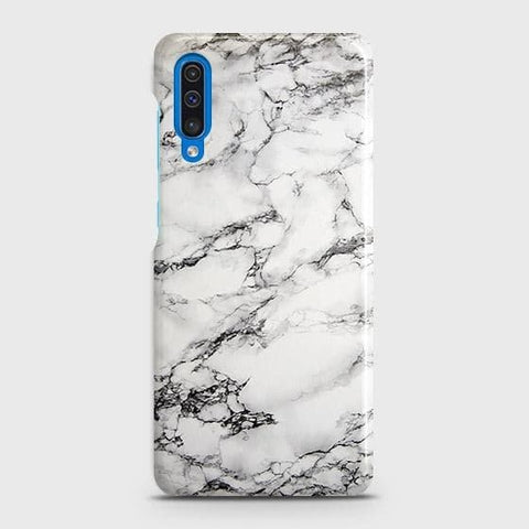 Samsung Galaxy A30s Cover - Matte Finish - Trendy Mysterious White Marble Printed Hard Case with Life Time Colors Guarantee ( Fast Delivery )