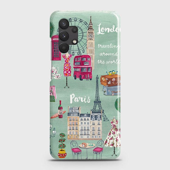 Samsung Galaxy A13 4G Cover - Matte Finish - London, Paris, New York Modern Printed Hard Case with Life Time Colors Guarantee ( Fast Delivery )