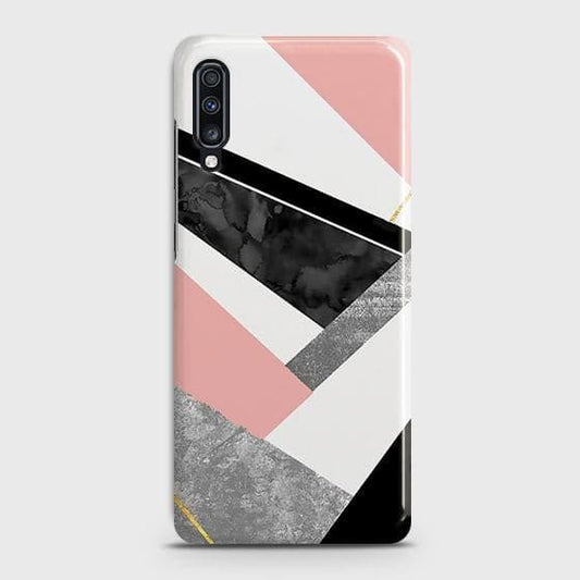 Samsung Galaxy A70 Cover - Matte Finish - Geometric Luxe Marble Trendy Printed Hard Case with Life Time Colors Guarantee (Fast Delivery)