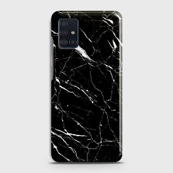 Samsung Galaxy A71 Cover - Trendy Black Marble Printed Hard Case with Life Time Colors Guarantee b-71 ( Fast Delivery )