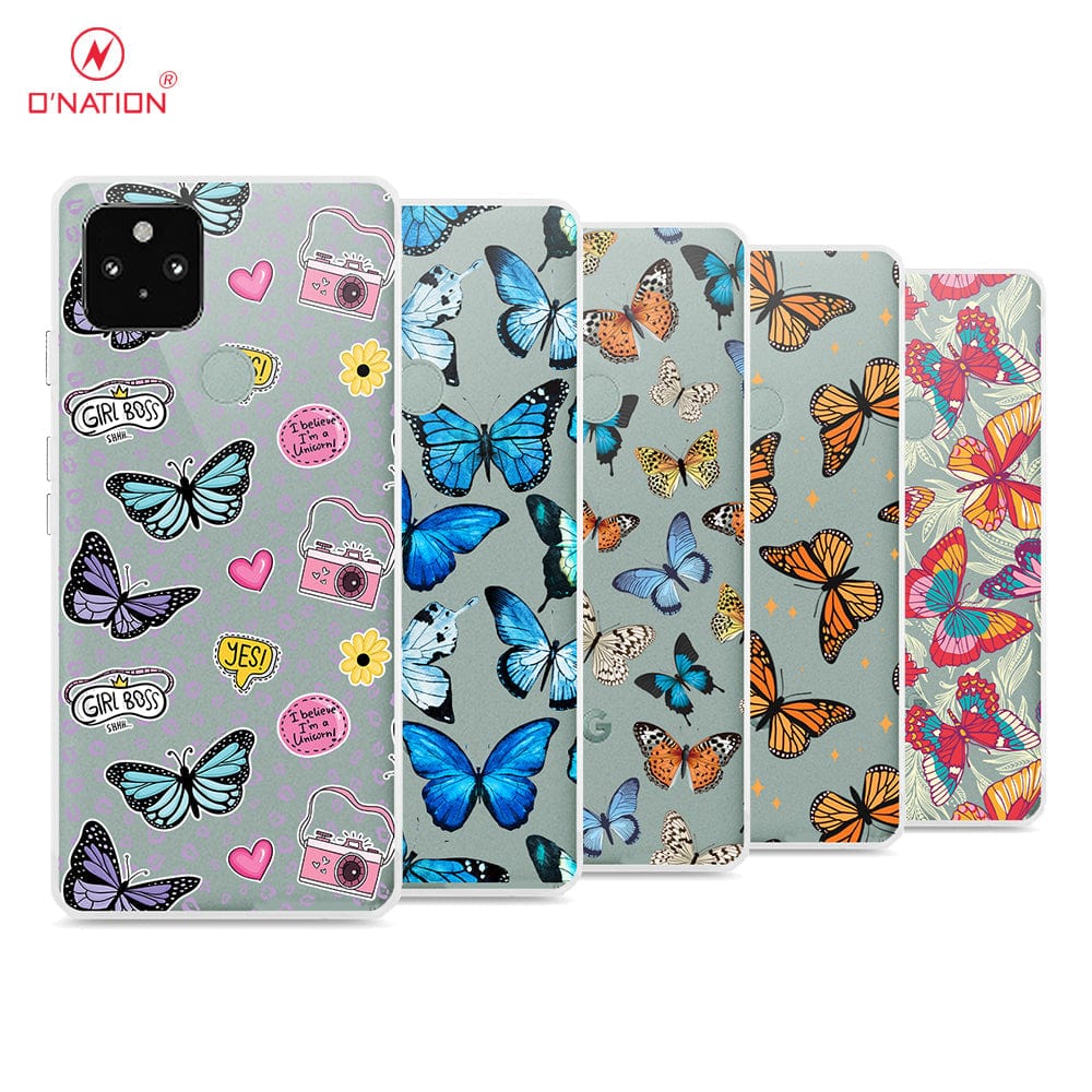 Google Pixel 4A 5G Cover - O'Nation Butterfly Dreams Series - 9 Designs - Clear Phone Case - Soft Silicon Borders