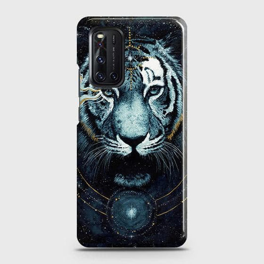 Vivo V19 Cover - Vintage Galaxy Tiger Printed Hard Case with Life Time Colors Guarantee (Fast Delivery)