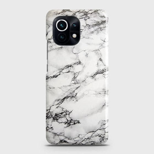 Xiaomi 11 Lite 5G NE Cover - Matte Finish - Trendy Mysterious White Marble Printed Hard Case with Life Time Colors Guarantee B81