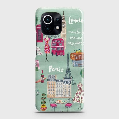 Xiaomi 11 Lite 5G NE Cover - Matte Finish - London, Paris, New York ModernPrinted Hard Case with Life Time Colors Guarantee