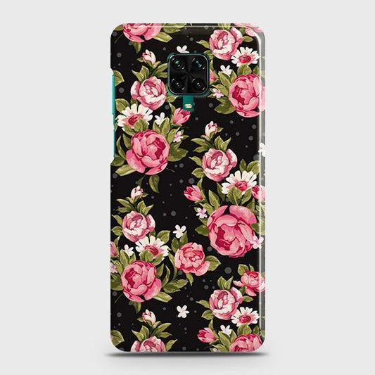 Xiaomi Redmi Note 9 Pro  Cover - Trendy Pink Rose Vintage Flowers Printed Hard Case with Life Time Colors Guarantee b58 ( Fast Delivery )