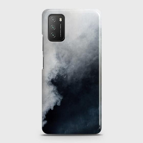 Xiaomi Redmi 9T Cover - Matte Finish - Trendy Misty White and Black Marble Printed Hard Case with Life Time Colors Guarantee ( Fast Delivery )