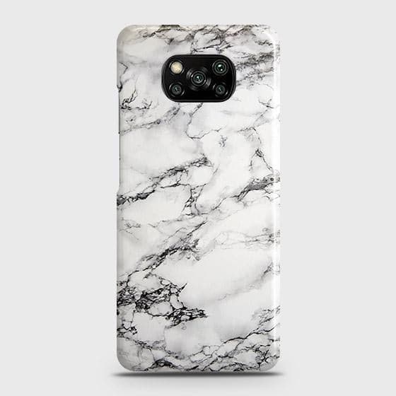 Xiaomi Poco X3 Cover - Matte Finish - Trendy Mysterious White Marble Printed Hard Case with Life Time Colors Guarantee ( Fast Delivery )