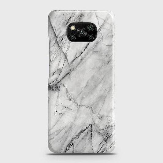 Xiaomi Poco X3 pro Cover - Matte Finish - Trendy White Marble Printed Hard Case with Life Time Colors Guarantee ( Fast Delivery )