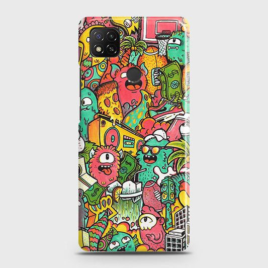 Xiaomi Redmi 10A Cover - Matte Finish - Candy Colors Trendy Sticker Collage Printed Hard Case with Life Time Colors Guarantee B74 ( Fast Delivery )