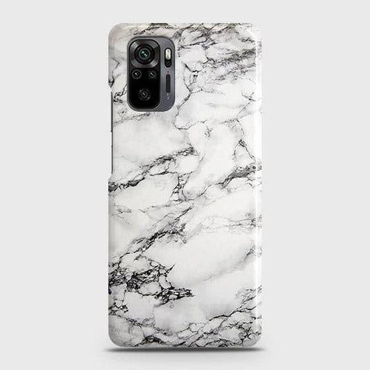 Xiaomi Redmi Note 10 Pro Cover - Matte Finish - Trendy Mysterious White Marble Printed Hard Case with Life Time Colors Guarante ( Fast Delivery )