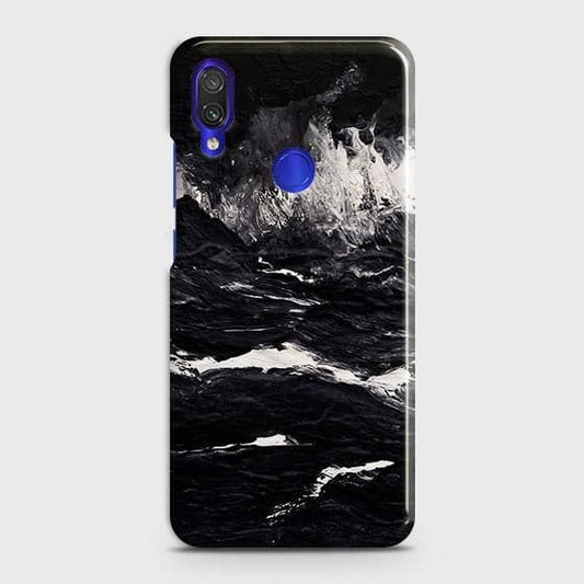 Xiaomi Redmi Note 7 Cover - Black Ocean Marble Trendy Printed Hard Case with Life Time Colors Guarantee (Fast Delivery)