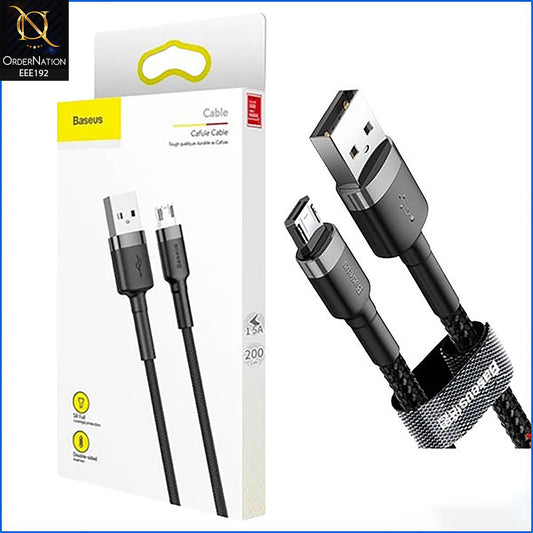 Baseus Cafule Aluminium Alloy +TPE Micro USB 2.4A Cable - Black