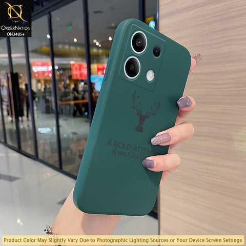 Xiaomi Redmi Note 13 Cover - ONation Bold Series - HQ Liquid Silicone Elegant Colors Camera Protection Soft Case