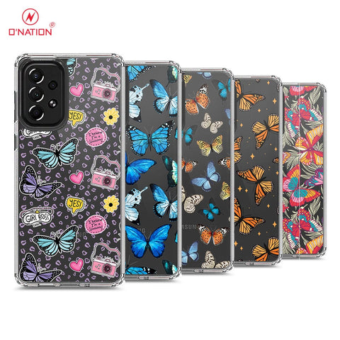 Samsung Galaxy A73 5G Cover - O'Nation Butterfly Dreams Series - 9 Designs - Clear Phone Case - Soft Silicon Borders (Fast Delivery)