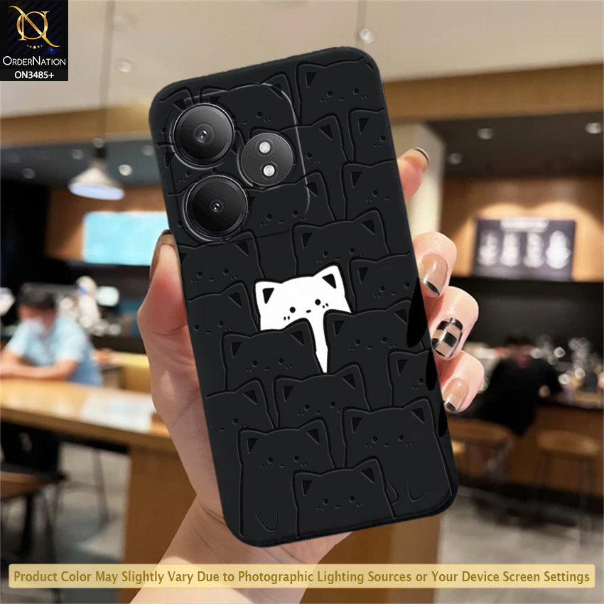 Realme GT Neo 6 SE Cover - ONation Cat Series - HQ Liquid Silicone Elegant Colors Camera Protection Soft Case