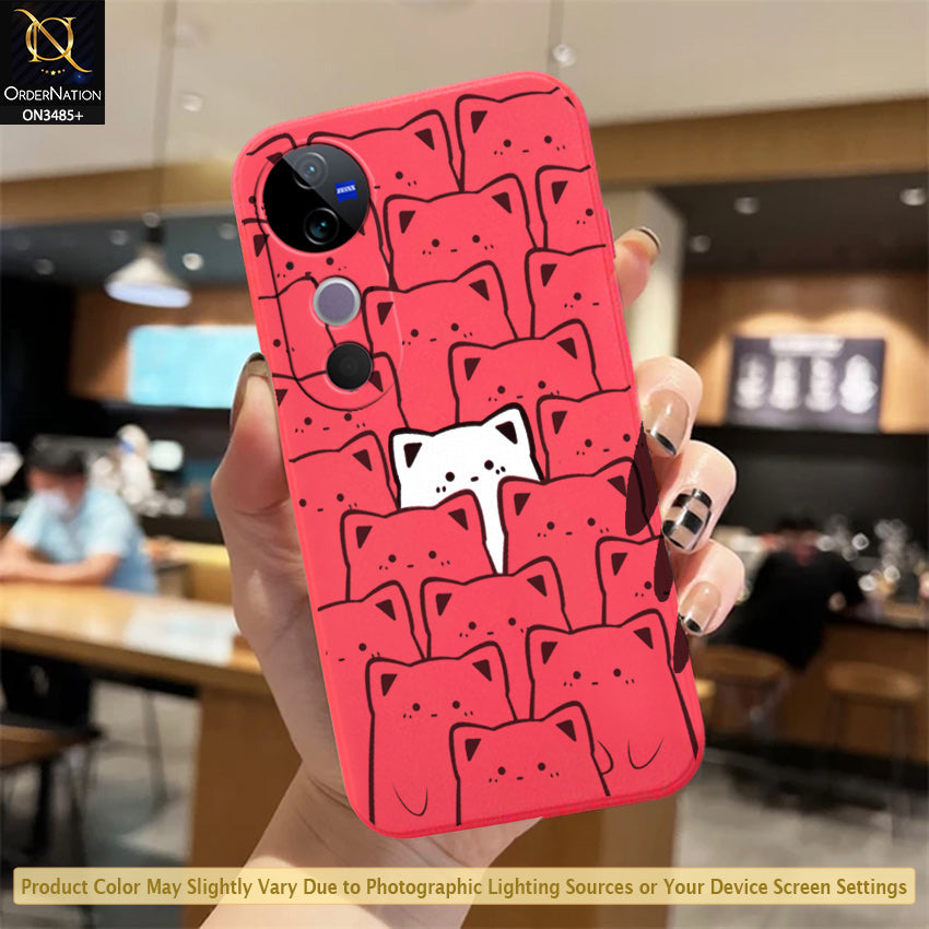 Vivo V40 Cover - ONation Be Different Series - HQ Liquid Silicone Elegant Colors Camera Protection Soft Case