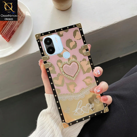 Xiaomi Redmi A2 Plus Cover - Design 1 - Heart Bling Diamond Glitter Soft TPU Trunk Case With Ring Holder