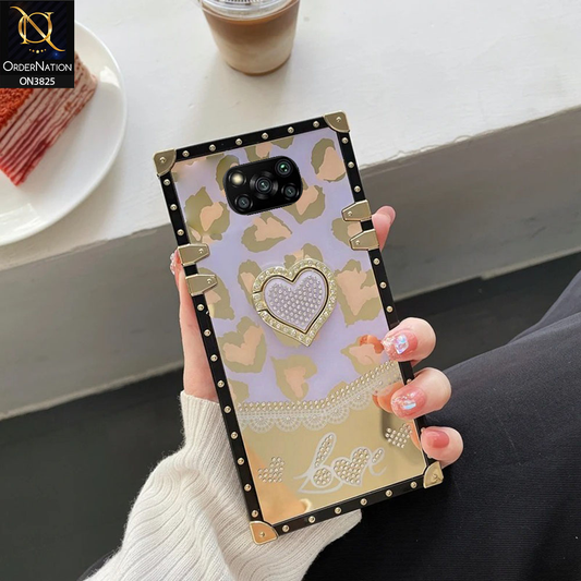 Xiaomi Poco X3  Cover - Design3 - Heart Bling Diamond Glitter Soft TPU Trunk Case With Ring Holder