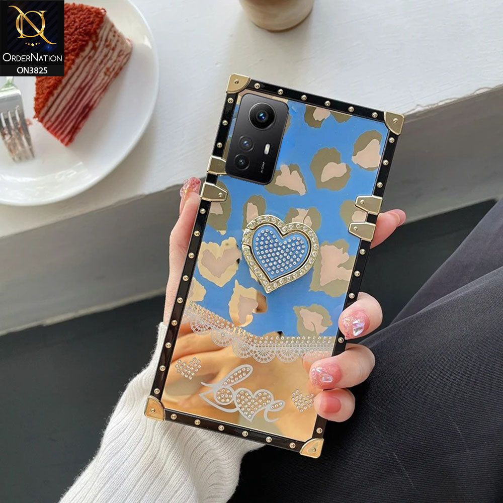 Xiaomi Redmi Note 12S Cover - Design 4 - Heart Bling Diamond Glitter Soft TPU Trunk Case With Ring Holder