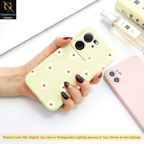 Xiaomi 13T Cover - ONation Daisy Series - HQ Liquid Silicone Elegant Colors Camera Protection Soft Case