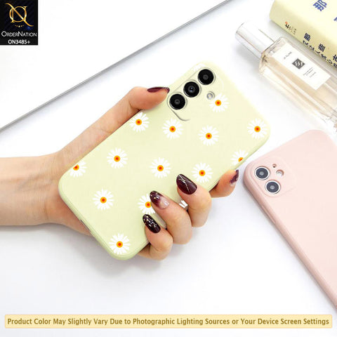 Samsung Galaxy A15 5G Cover - ONation Daisy Series - HQ Liquid Silicone Elegant Colors Camera Protection Soft Case