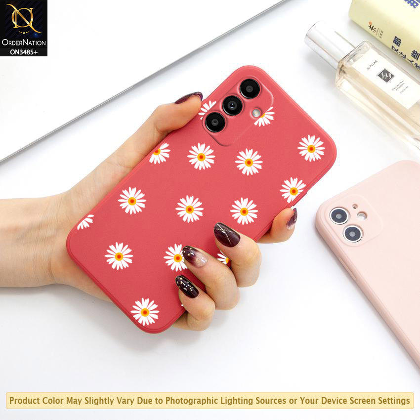 Samsung Galaxy A15 5G Cover - ONation Daisy Series - HQ Liquid Silicone Elegant Colors Camera Protection Soft Case