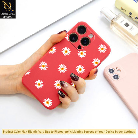 iPhone 16 Pro Cover - ONation Daisy Series - HQ Liquid Silicone Elegant Colors Camera Protection Soft Case