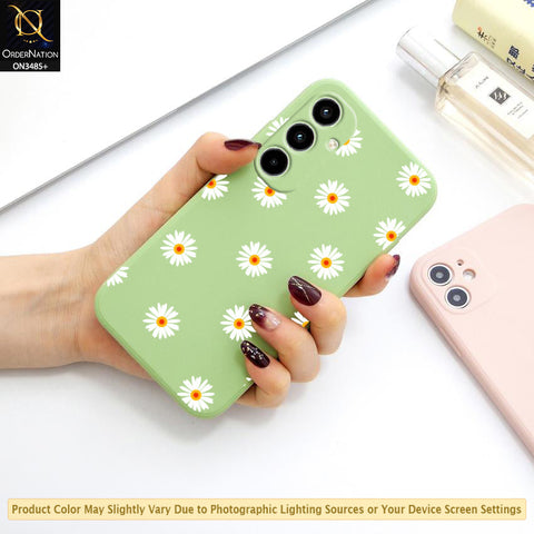 Samsung Galaxy A14 Cover - ONation Daisy Series - HQ Liquid Silicone Elegant Colors Camera Protection Soft Case