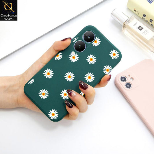 Vivo Y17s Cover - ONation Daisy Series - HQ Liquid Silicone Elegant Colors Camera Protection Soft Case (Fast Delivery)