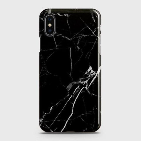 iPhone XS Max - Black Modern Classic Marble Printed Hard Case ( Fast Delivery )