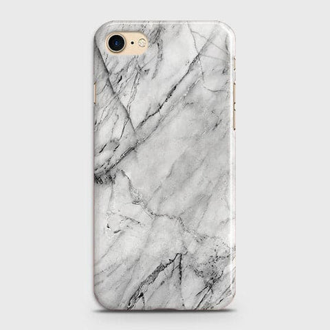 iPhone 7 & iPhone 8 Cover - Matte Finish - Trendy White Floor Marble Printed Hard Case with Life Time Colors Guarantee b45 ( Fast Delivery )