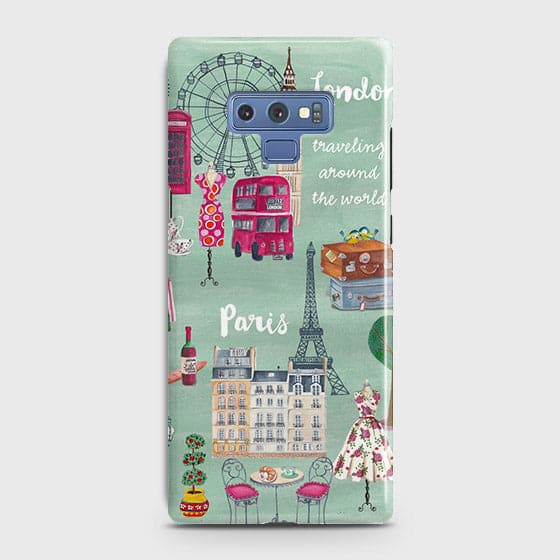 Samsung Galaxy Note 9 Cover - Matte Finish - London, Paris, New York Modern Printed Hard Case With Life Time Colors Guarantee ( Fast Delivery )