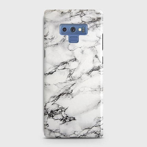 Samsung Galaxy Note 9 Cover - Matte Finish - Trendy Mysterious White Marble Printed Hard Case with Life Time Colors Guarantee ( Fast delivery )