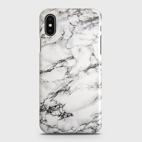 iPhone XS Max Cover - Matte Finish - Trendy Mysterious White Marble Printed Hard Case with Life Time Colors Guarantee ( Fast Delivery )