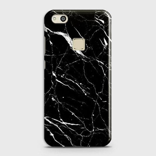 Huawei P10 Lite Cover - Matte Finish - Trendy Black Marble Printed Hard Case With Life Time Guarantee (Fast Delivery)